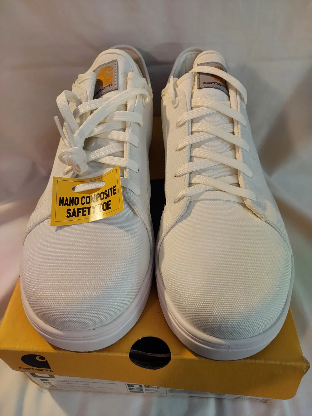 Carhartt Men’s Detroit Canvas Safety Toe Shoes Sneakers White New 10M - Picture 9 of 11